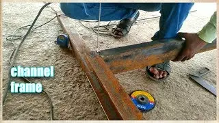 how to installation c channel doors frame || big safety doors frame for home