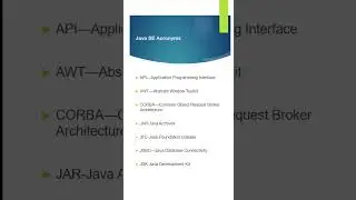 javaSE Acronyms, Core java Acronyms 