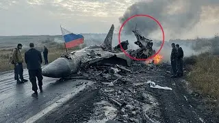 6 MINUTES AGO! Ukrainian F-16 shoots down Russia's newest SU-35 over Crimea in a fierce dogfight!