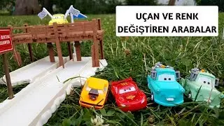 Suda Renk Değiştiren Arabalar Şimşek Mcquenn Araba Yarışı Yarış Pisti Uçan Arabalar Disney Cars