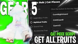 Roblox Cat Piece Get Every Single Fruits & Every Ingame Items! | Become Luffy Gear5 Nika!