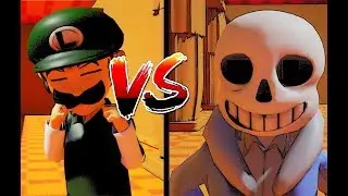 Luigi vs Sans - Undertale/ Super Mario Animated