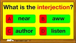 INTERJECTIONS QUIZ 🤔 📚 | Find the conjunctions in the sentence | English Grammar | Parts of speech