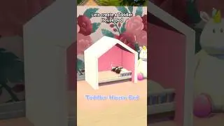 Toddler Hideaway House Bed | Sims 4 | No CC  | Build Tips #sims4 #ad