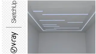 How to make False Ceiling with Lighting in SketchUp #sketchup #sketchuptutorial #interiordesign