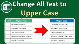 How to Change Text to Upper Case in Excel | Upper Function Excel | Lowercase to Uppercase