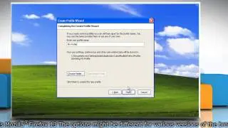 Mozilla® Firefox: How to create and remove user profiles in Windows® XP