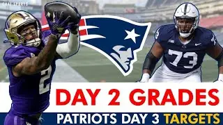 Patriots Draft Grades Ft. Ja’Lynn Polk, Caedan Wallace In Day 2 + 2024 NFL Draft Targets For Day 3