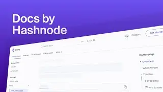 Docs by Hashnode — The content engine for API and product documentation ✨ 📃