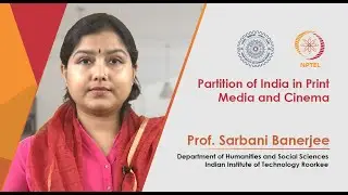 Promo of Course Partition of India in Print Media and Cinema by Prof. Sarbani Banerjee IIT Roorkee