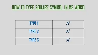 Superscript in MS Word | How to Type m2 in Word | How to Superscript in Word | MS Word Tutorials