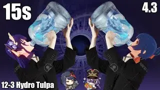 Raiden and Xiangling drink Hydro Tulpa in 15s