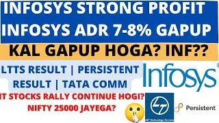 INFOSYS ADR 8%💥INFOSYS SHARE RESULT💥TCS SHARE NEWS PERSISTENT SHARE LATEST NEWS TATA TECH SHARE NEWS