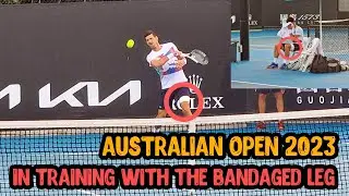 Novak Djokovic Came to Workout with a Bandaged Leg - Australian Open 2023