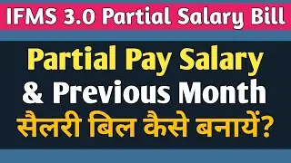 Partial Salary Process on IFMS 3.0 | Partial Previous Month Salary Process on IFMS 3.0