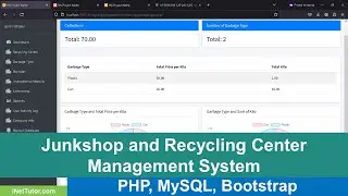 Junkshop and Recycling Center Management System in PHP and MySQL