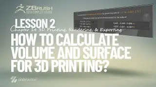 How to Calculate Volume and Surface for 3D Printing in Zbrush? | Lesson2 | Chapter14 | Zbrush 2021.5