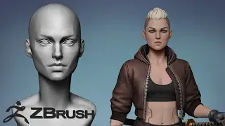 Stylized Female Character Creation in Zbrush (Part 01 Head Sculpting)