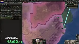 Hearts of Iron IV Speedrun From Nation Mutapa