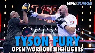 Tyson Fury Displays Boxing Excellence at Open Workouts For Francis Ngannou Fight