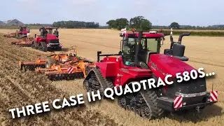 4Kᵁᴴᴰ Revisiting Thurlow Estate's three Case IH Quadtrac 580s pulling Simba SLD 600 cultivators