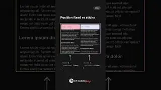 Position Fixed VS Sticky #mrcodding #coding #shorts