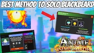 BEST METHOD TO SOLO BLACKBEARD IN ANIME SIMULATOR | LEVEL 1 - 5