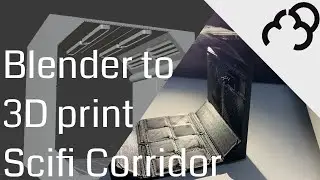 Blender to 3D Printed - Scifi Corridor - Timelapse