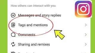 instagram Tags and mentions Setting