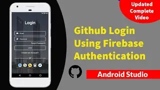 Android GitHub Login-Sign In using  Firebase Authentication Android Studio | GitHub Login Firebase