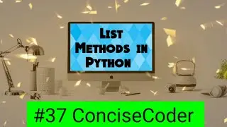 List Methods in Python #37-ConciseCoder(Beginners)