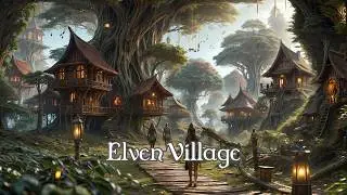 Magical Elven Cottage Village 3 | Enchanted Forest | Soothing and Peaceful Relaxing Music