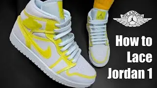How to Bar Lace Nike Air Jordan 1. Nike Air Jordan 1 mid Lacing