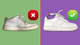 УБРАЛ ЗАЛОМЫ И ОТБЕЛИЛ ПОДОШВУ В Nike Air Force 1 ! КАК ?