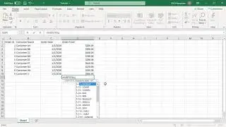 Formula Auto Complete feature in Excel - Office 365