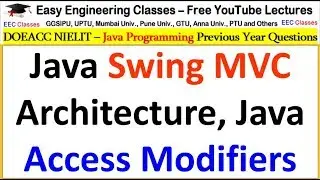 Java Swing MVC Architecture, Java Access Modifiers - DOEACC NIELIT , Interview Tips