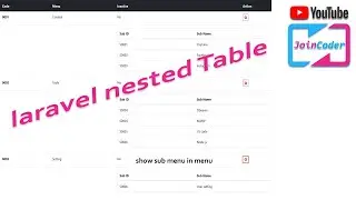 Laravel nested Table | Nested menu in Laravel 8