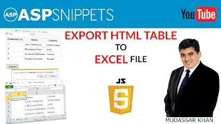 Export HTML Table to Excel using JavaScript