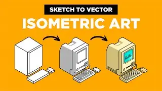 Adobe Illustrator Tutorial - Create Isometric Design from Sketch (HD)