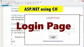 How to create login page in asp.net using C Sharp | asp. net using c#