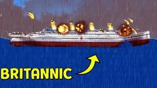 HMHS Britannic VS Storm and Bombs ◉ Floating Sandbox