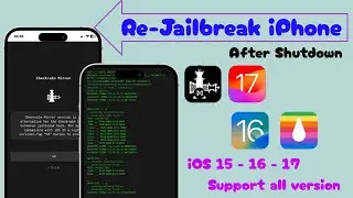 Re-Jailbreak or Fix Jailbreak after your phone Shutdown iOS 15 - 17 Support All | Education