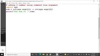 10.2 Printing sum of all arguments using command line | Python Lectures |