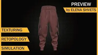 3D модель Штаны мужские (3D model Pants Project). Marvelous Designer.