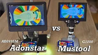 Two budget digital microscopes: Adonstar AD249SM vs Mustool G1200