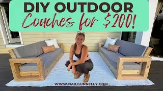 Affordable DIY Modern Outdoor Couches Under $200 | Stylish Patio Furniture Project