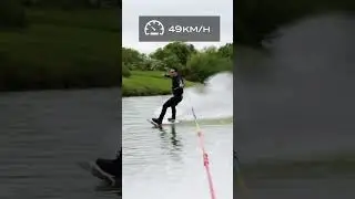 Slalom on a wakeboard! This was tough!