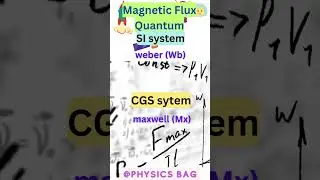 Magnetic Flux Quantum units ||Physics Words: SI and CGS Units||