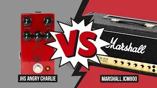 Pedal vs. Original - Marshall JCM800 vs. JHS Angry Charlie - Comparison (no talking)