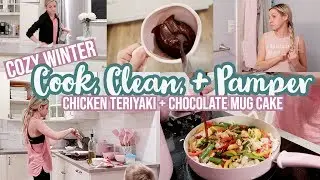 *NEW* COZY WINTER COOK WITH ME, CLEAN WITH ME 2020, + PAMPER ROUTINE // TIFFANI BEASTON HOMEMAKING